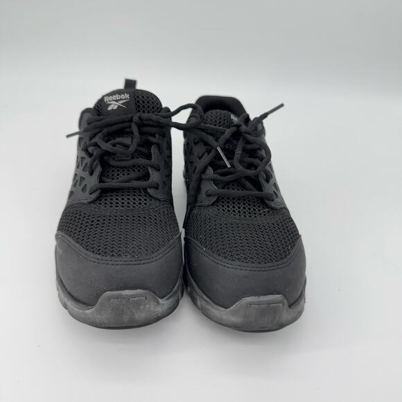 Reebok Work Sublite Cushion Alloy‎ Toe Safety Shoe Black Slip Resistant M 6 W 8 - Picture 2 of 9